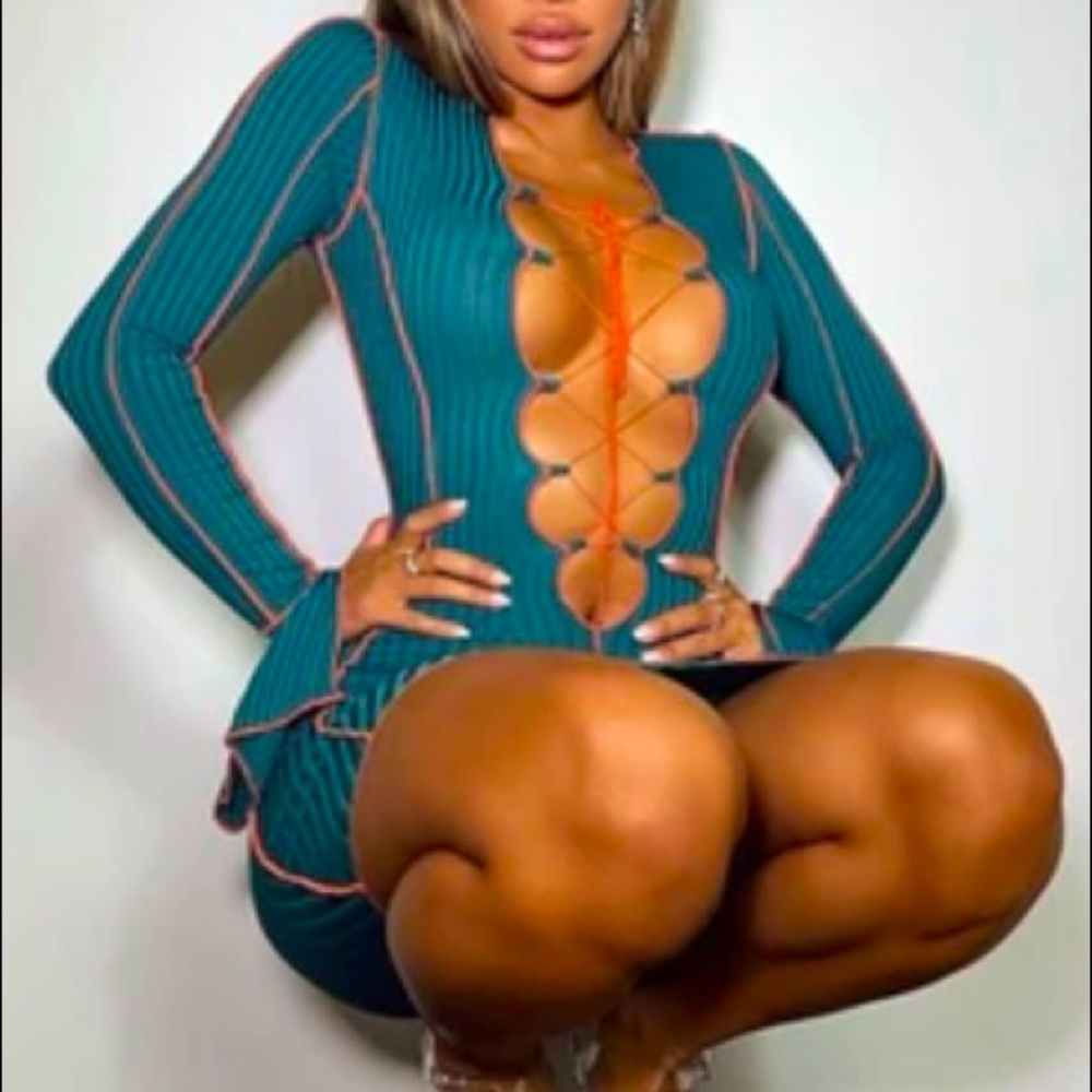 Opposites attract mini dress